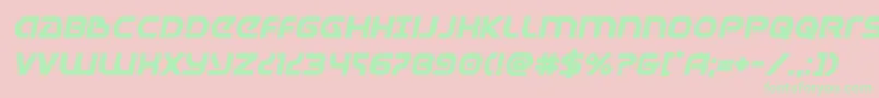 Universaljackboldital Font – Green Fonts on Pink Background