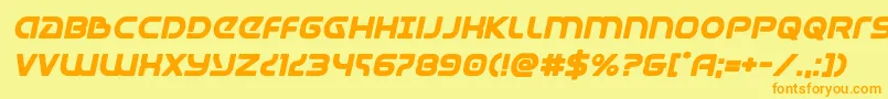 Universaljackboldital Font – Orange Fonts on Yellow Background