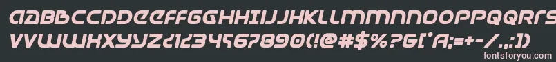 Universaljackboldital Font – Pink Fonts on Black Background