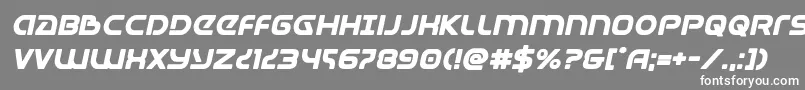 Universaljackboldital Font – White Fonts on Gray Background