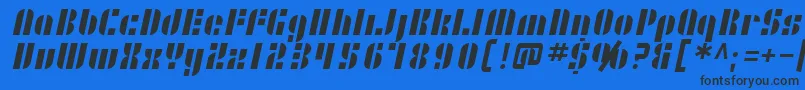 SfRetrosplice Font – Black Fonts on Blue Background