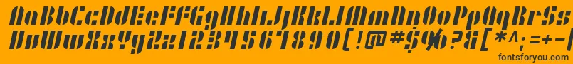 SfRetrosplice Font – Black Fonts on Orange Background