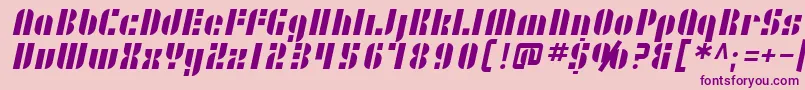 SfRetrosplice Font – Purple Fonts on Pink Background