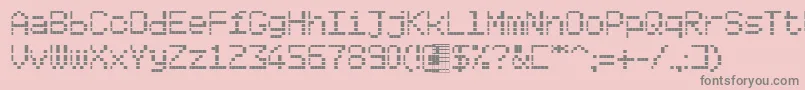 Czcionka Poligonctt – szare czcionki na różowym tle