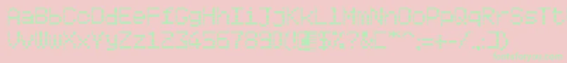 Poligonctt Font – Green Fonts on Pink Background