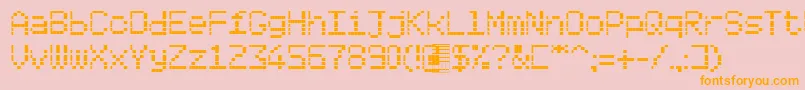 Poligonctt Font – Orange Fonts on Pink Background