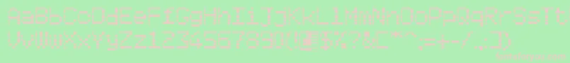 Poligonctt Font – Pink Fonts on Green Background