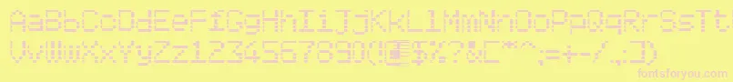 Poligonctt Font – Pink Fonts on Yellow Background