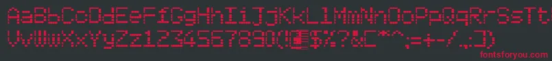 Poligonctt Font – Red Fonts on Black Background