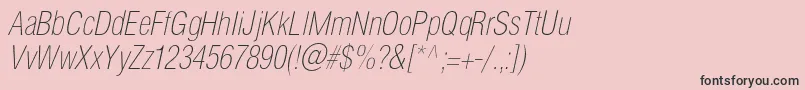 HelioscondthincItalic Font – Black Fonts on Pink Background