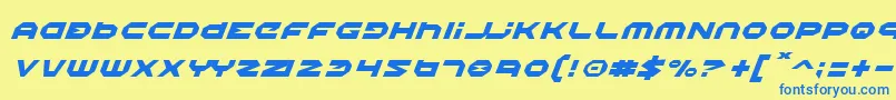 fuente HaloItalic – Fuentes Azules Sobre Fondo Amarillo