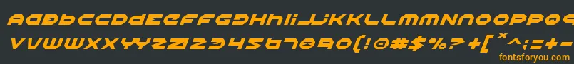 HaloItalic Font – Orange Fonts on Black Background