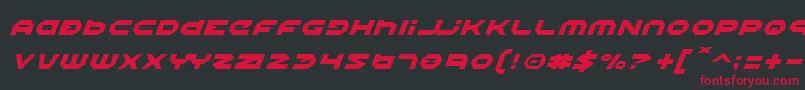 HaloItalic Font – Red Fonts on Black Background