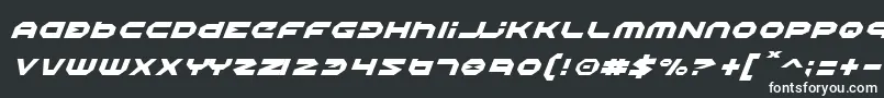 フォントHaloItalic – 黒い背景に白い文字