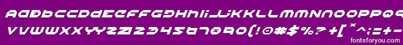 HaloItalic-fontti – valkoiset fontit violetilla taustalla