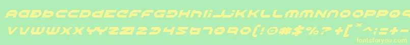 HaloItalic Font – Yellow Fonts on Green Background