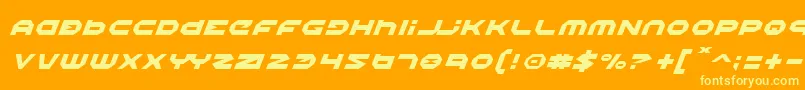 HaloItalic Font – Yellow Fonts on Orange Background