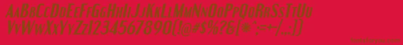 EngebrechtreBdIt Font – Brown Fonts on Red Background