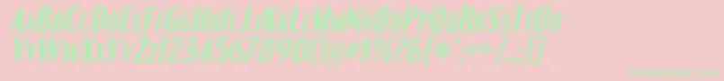 EngebrechtreBdIt Font – Green Fonts on Pink Background