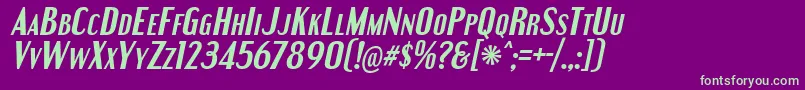 EngebrechtreBdIt Font – Green Fonts on Purple Background