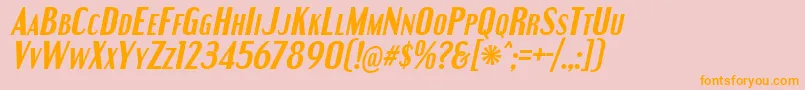 EngebrechtreBdIt Font – Orange Fonts on Pink Background