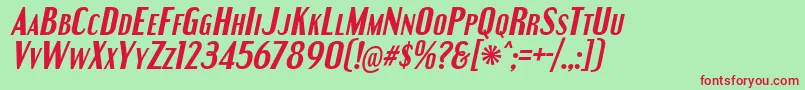 EngebrechtreBdIt Font – Red Fonts on Green Background