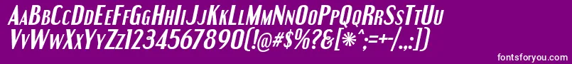 EngebrechtreBdIt Font – White Fonts on Purple Background