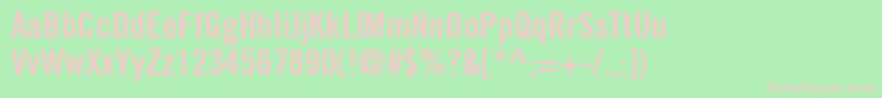 TradeGothicLtBoldCondensedNo.20 Font – Pink Fonts on Green Background