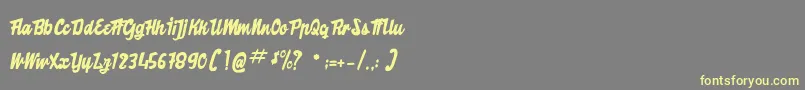 TheButcherFactory Font – Yellow Fonts on Gray Background