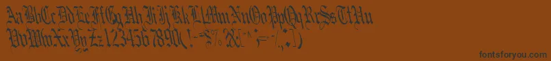 BoobRegular-Schriftart – Schwarze Schriften auf braunem Hintergrund