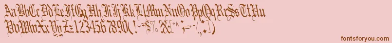 BoobRegular Font – Brown Fonts on Pink Background