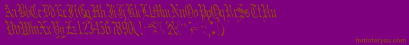 BoobRegular Font – Brown Fonts on Purple Background