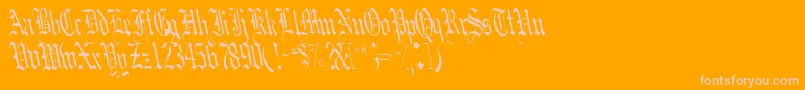 BoobRegular Font – Pink Fonts on Orange Background