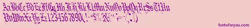 BoobRegular Font – Purple Fonts on Pink Background