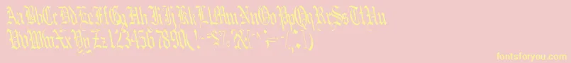 BoobRegular Font – Yellow Fonts on Pink Background