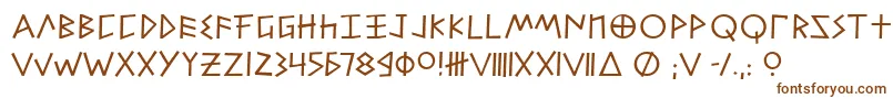 Шрифт Alfabet – коричневые шрифты на белом фоне
