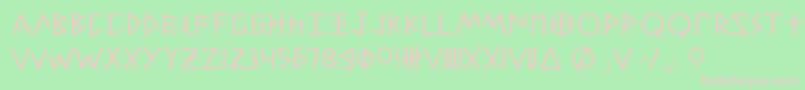 Alfabet Font – Pink Fonts on Green Background