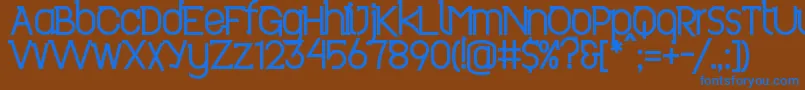 Revo ffy Font – Blue Fonts on Brown Background