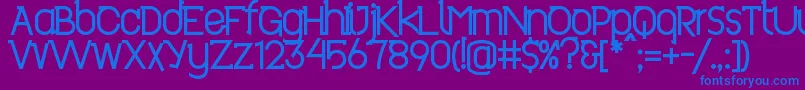 Revo ffy Font – Blue Fonts on Purple Background