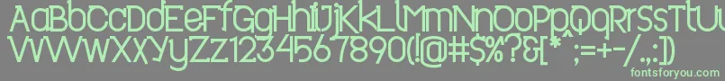Revo ffy Font – Green Fonts on Gray Background