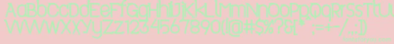 Revo ffy Font – Green Fonts on Pink Background