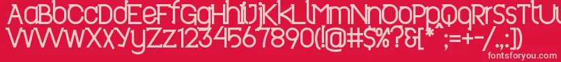 Revo ffy Font – Pink Fonts on Red Background