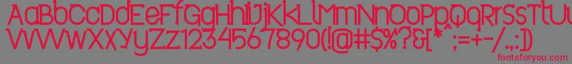 Revo ffy Font – Red Fonts on Gray Background