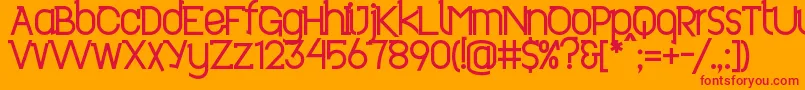 Revo ffy-Schriftart – Rote Schriften auf orangefarbenem Hintergrund