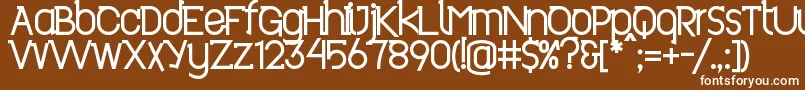 Шрифт Revo ffy – белые шрифты на коричневом фоне