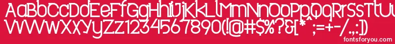 Revo ffy Font – White Fonts on Red Background