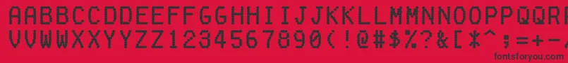 FakereceiptRegular Font – Black Fonts on Red Background