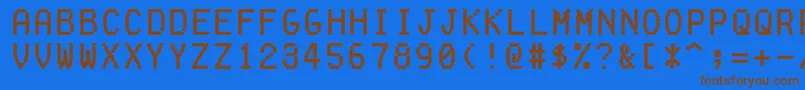 FakereceiptRegular Font – Brown Fonts on Blue Background