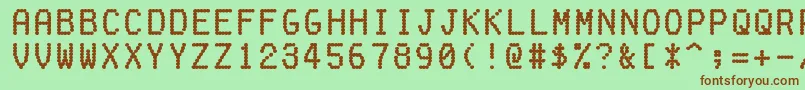 Шрифт FakereceiptRegular – коричневые шрифты на зелёном фоне