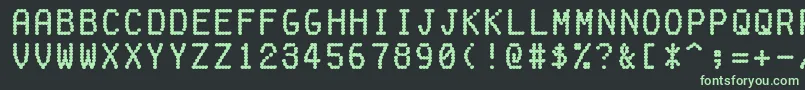 Шрифт FakereceiptRegular – зелёные шрифты на чёрном фоне